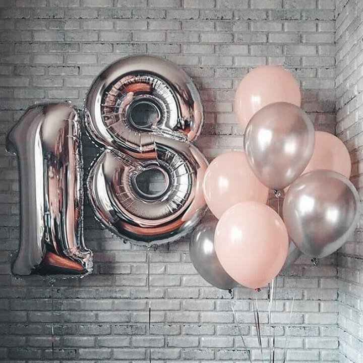 Фольгированный шар Серебряная Цифра в Волжские