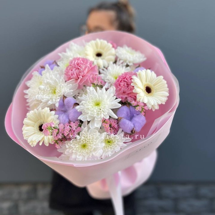 Букет цветов "Пинк спринг" в Волжские