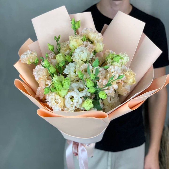 Букет эустом "Крем" в Волжские