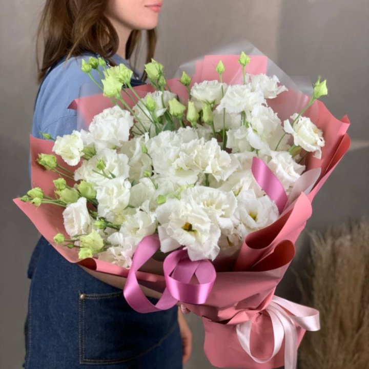 Букет эустом "Пудра" в Волжские