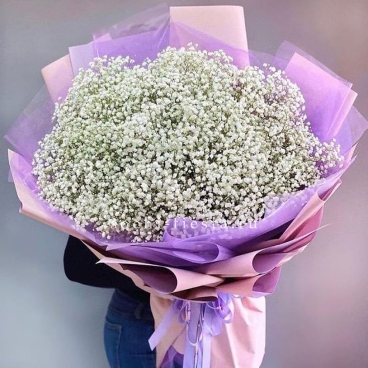 Облако белых гипсофил в Волжские