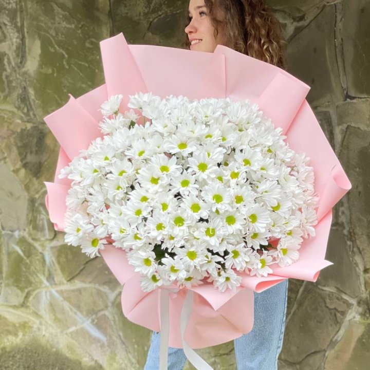  Букет хризантем "Крем" в Волжские