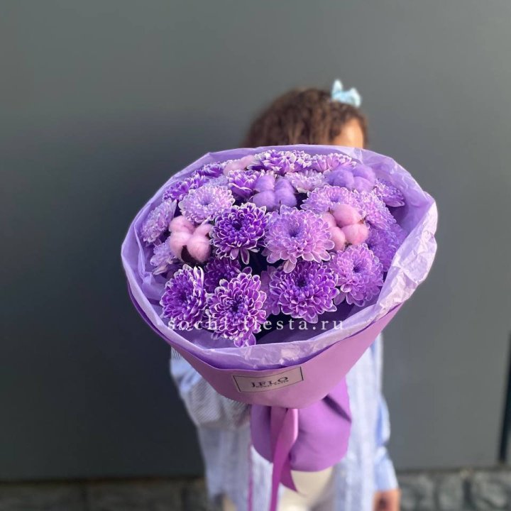 Хризантемы с хлопком в Волжские