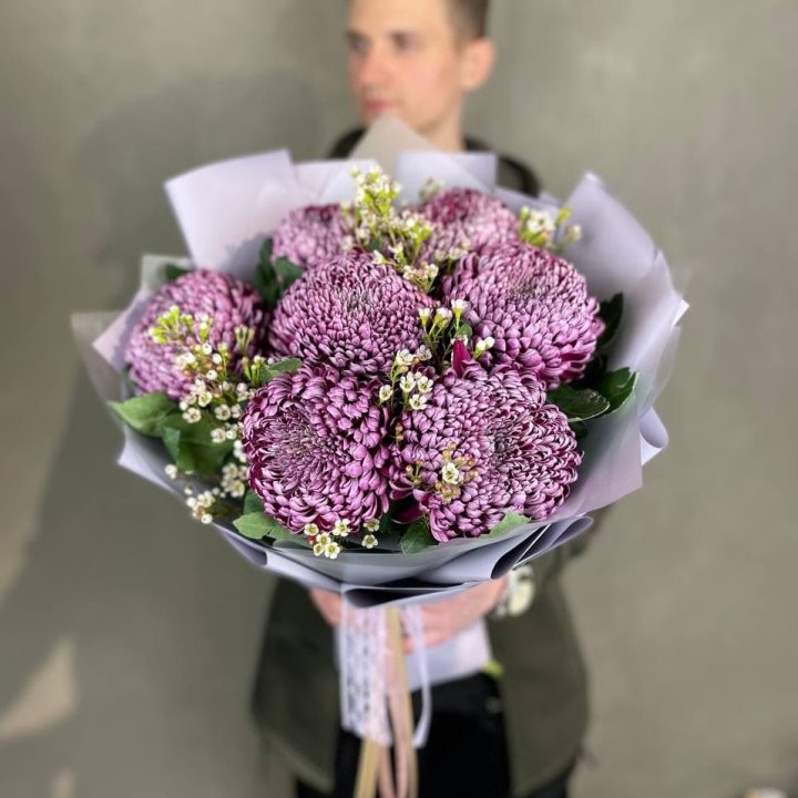 Букет хризантем "Палермо" в Волжские