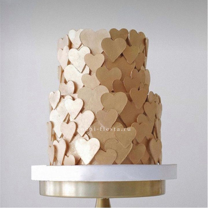 Торт "Hearts" gold в Волжские
