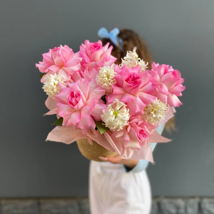 Дуо розы и гиацинты в Волжские