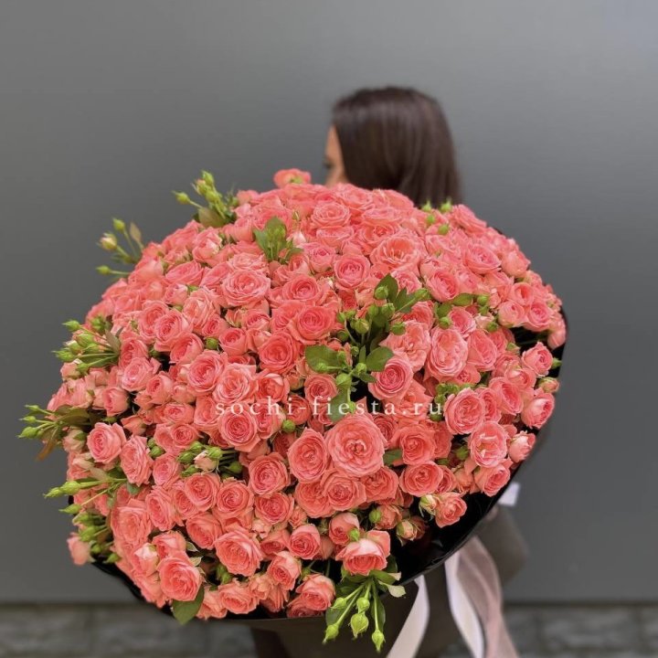 101 кустовая роза Барбадос в Волжские