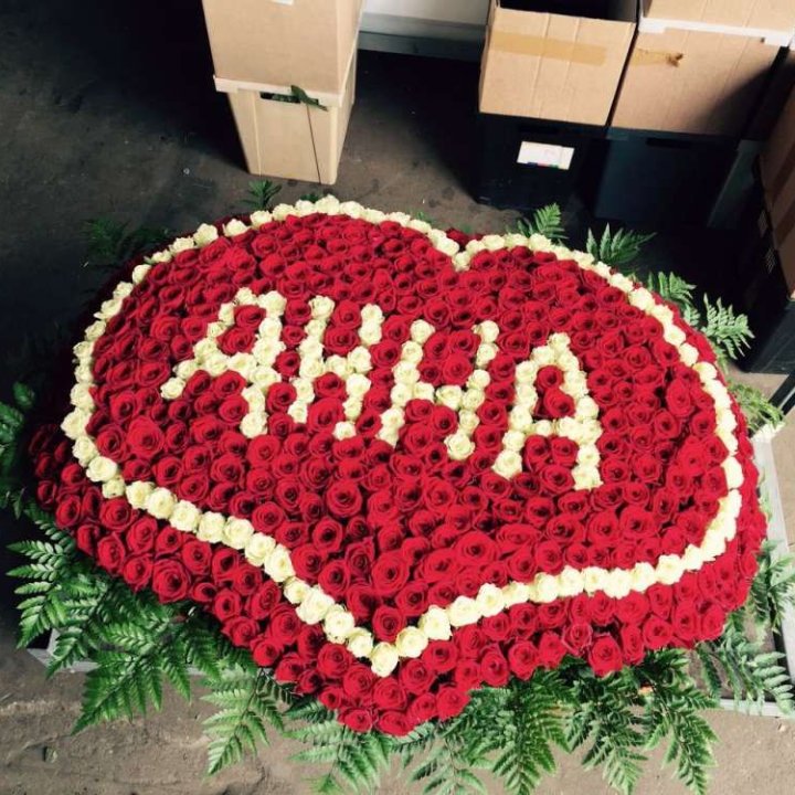 555 роз с именем в Волжские