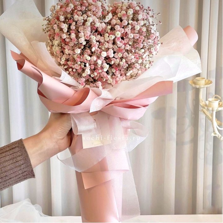 Сердце из гипсофилы  в Волжские