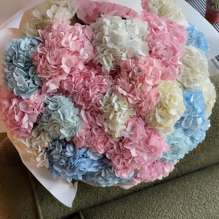 Букет гортензий микс в Волжские