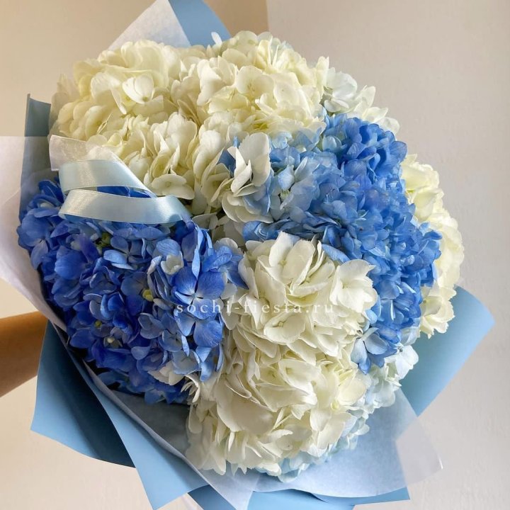 Букет гортензий "Голубая лаза" в Волжские