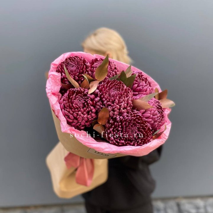 7 Хризантем Бигуди в золоте в Волжские