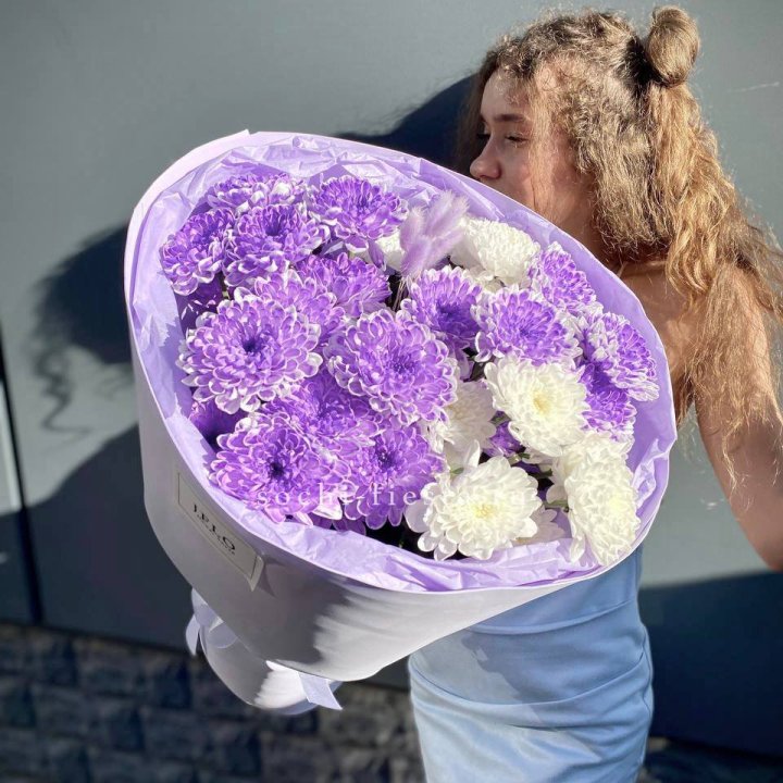  Букет хризантем "Сирена" в Волжские