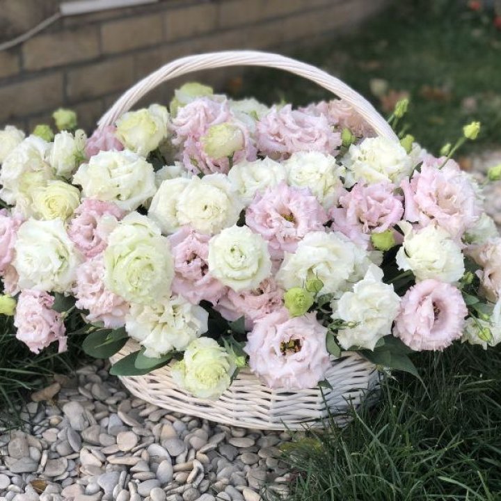 Корзина с эустомой в Волжские