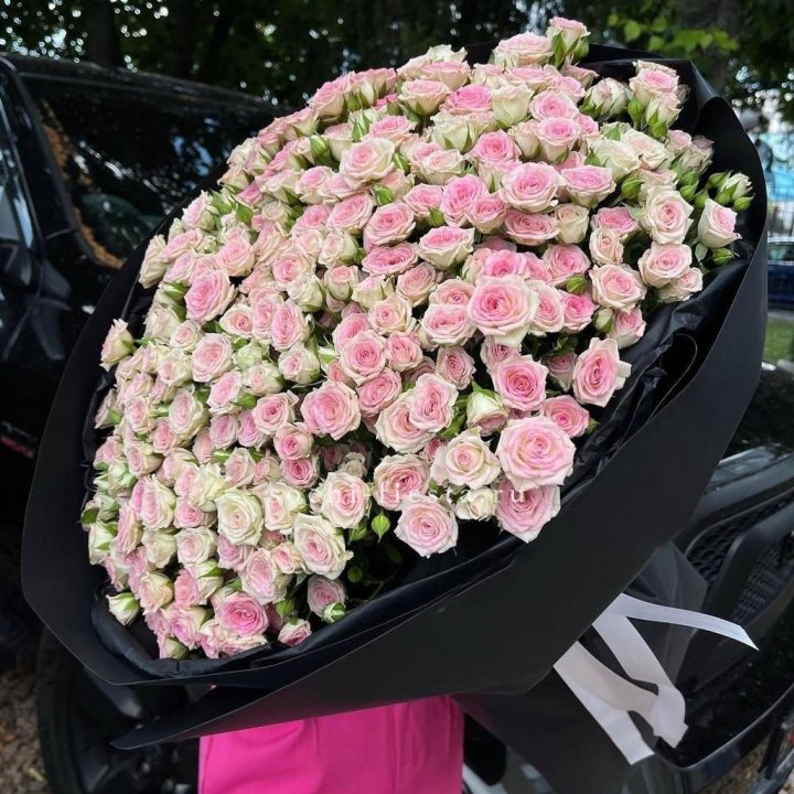 101 кустовая роза "Твистер" в Волжские