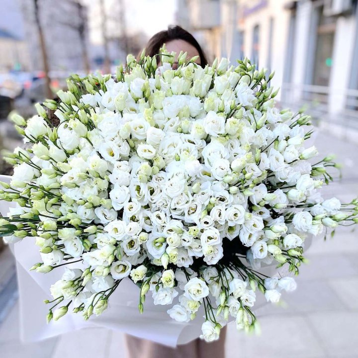 101 белая эустома в Волжские