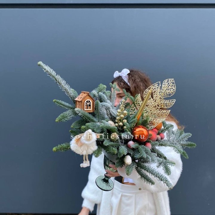 Композиция в бокале огненная  в Волжские