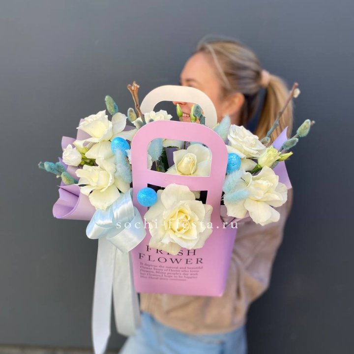 Цветочная сумочка "Пасхальная композиция" в Волжские