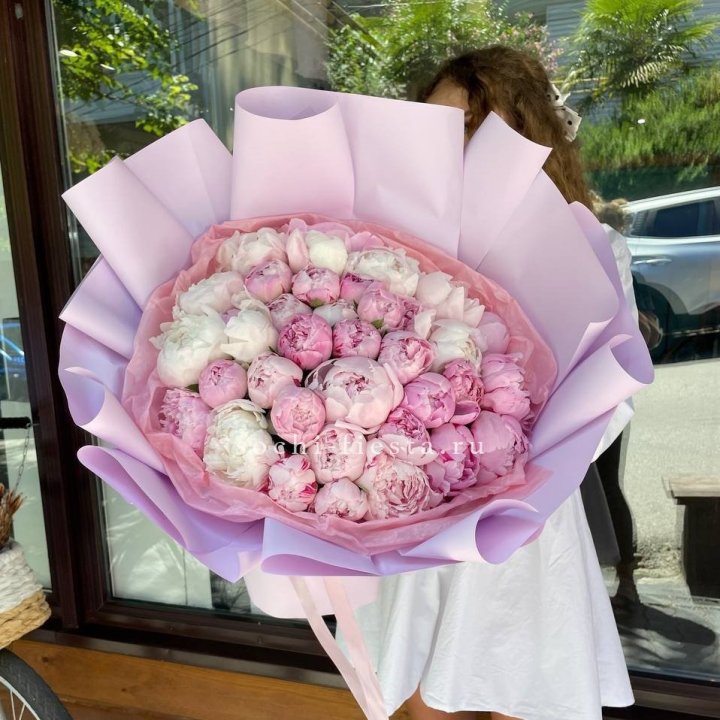 51 розовый пион в Волжские