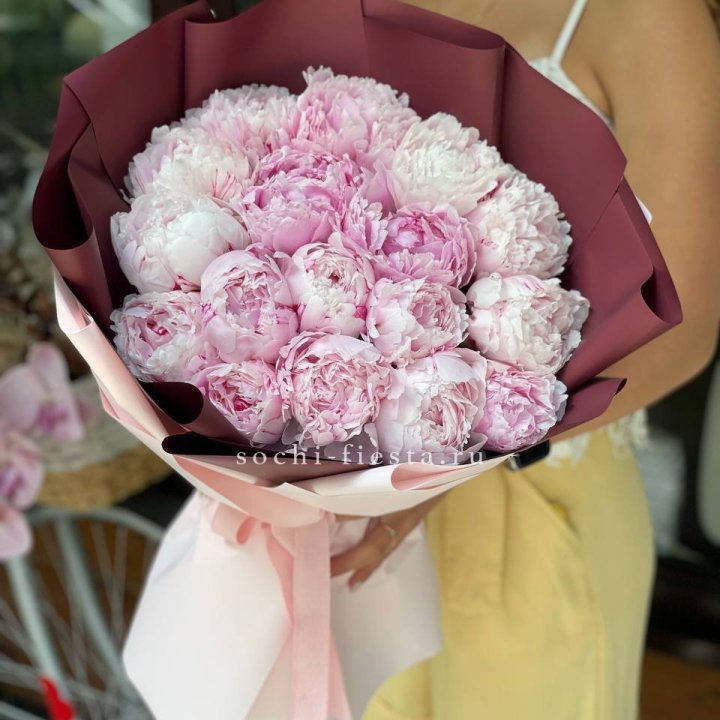Букет с пионами №5 в Волжские