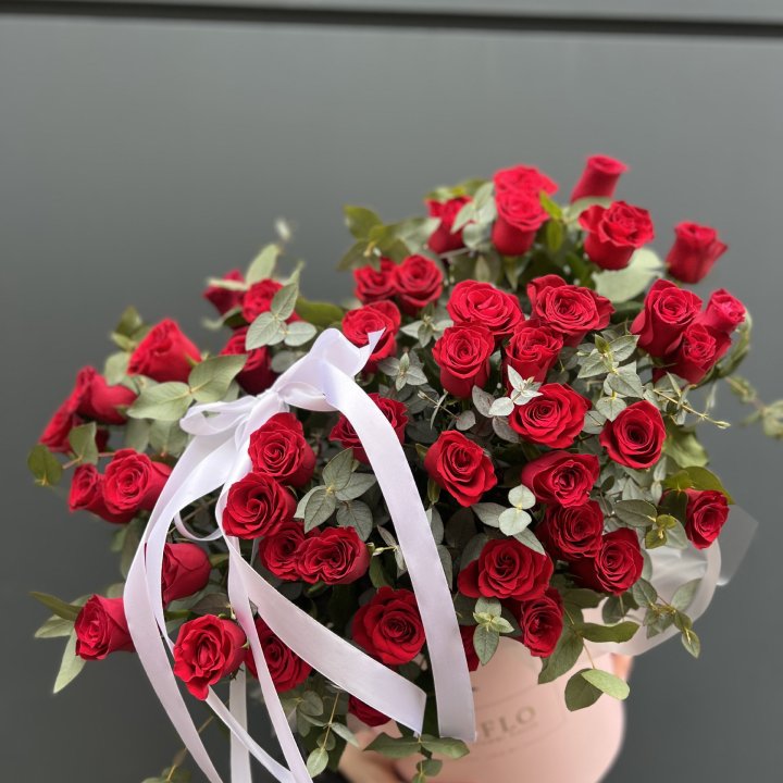 45 Красных роз в боксе "Сеньёрита" в Волжские