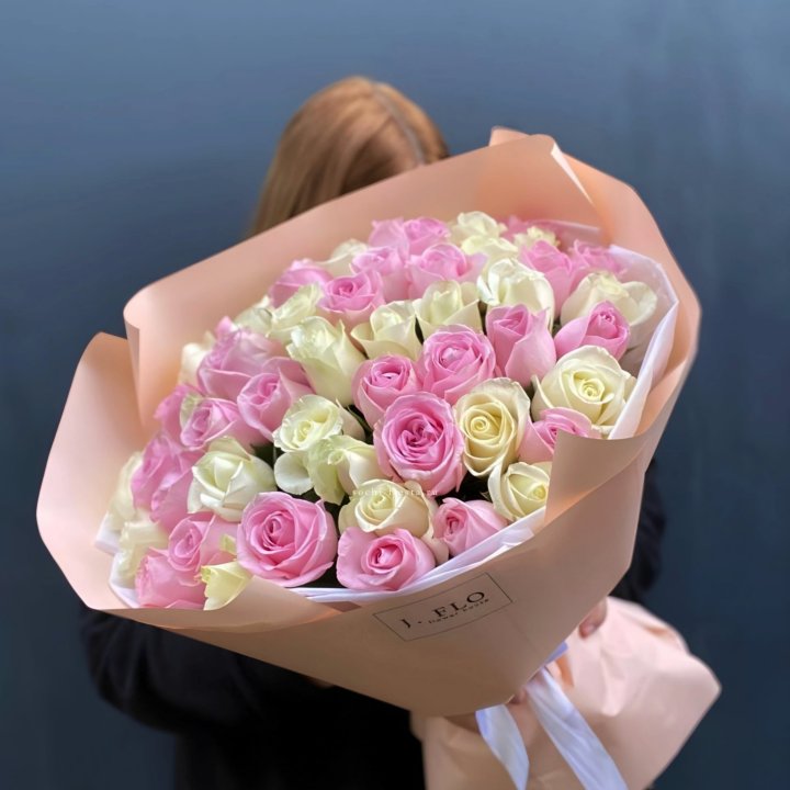55 роз микс нежности в Волжские