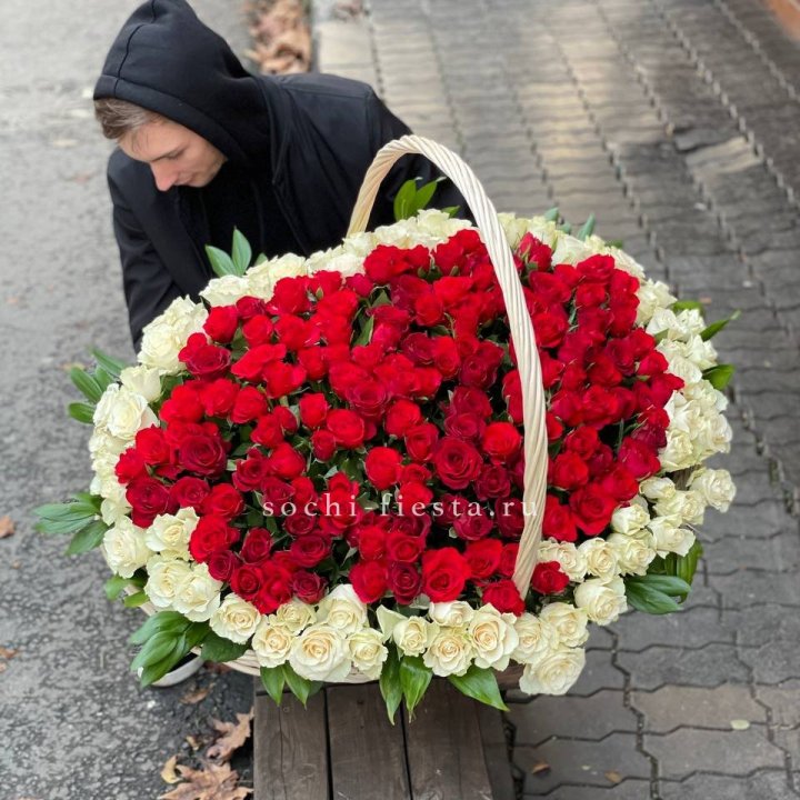 201  роза в корзине   в Волжские