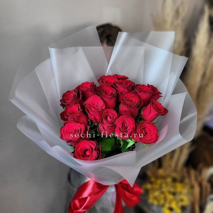 17 красных роз "Нет времени ждать" в Волжские