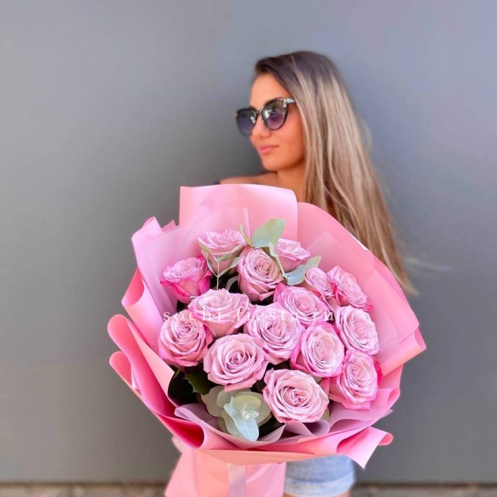 Букет розовых роз 2 в Волжские