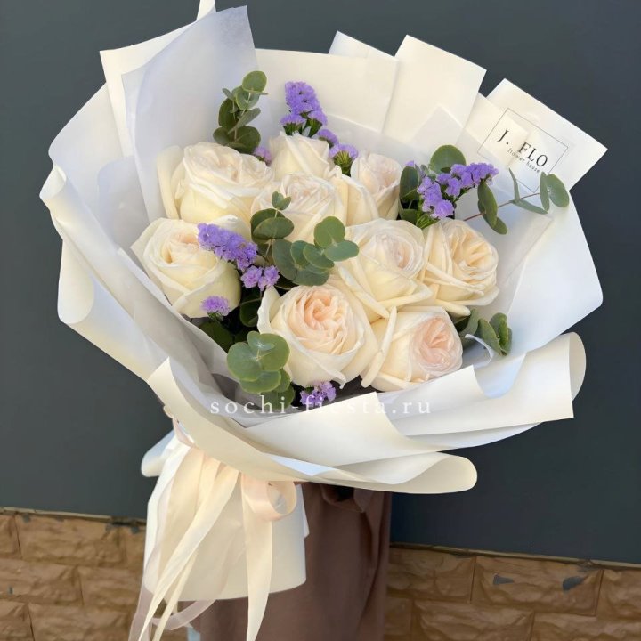 Букет из роз Вайт охара в Волжские