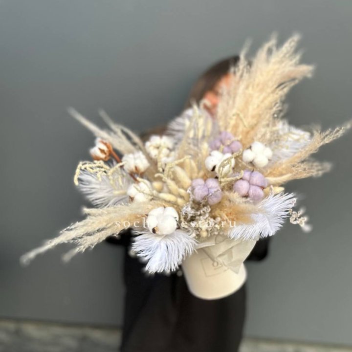 Авторский бокс с сухоцветами №3 в Волжские