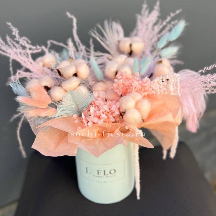 Авторский бокс с сухоцветами №3 в Волжские