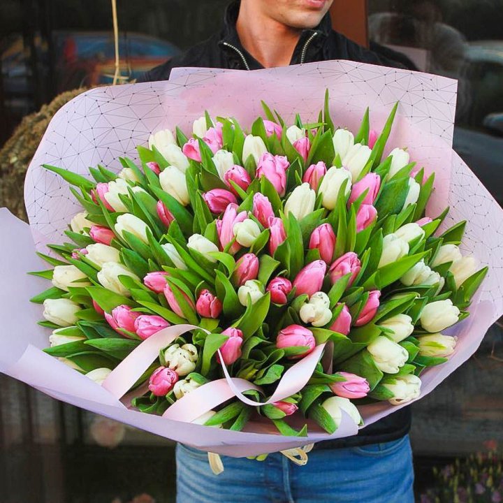 101 тюльпан микс в Волжские